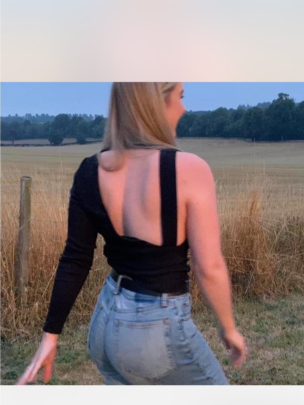 Zara Black One-Sleeve Open-Back Asymmetrical Top - Picture 1 of 7